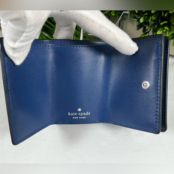 Kate Spade Staci Micro Tri-Fold Wallet- Riverblue ♠️ - Picture 3 of 12